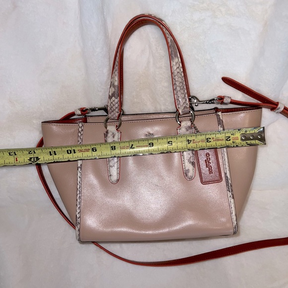 Pink leather Coach purse - Picture 6 of 9